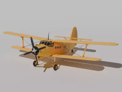 Antonov AN-2 Low-poly 3D model