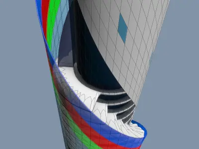 Skyscraper 04 Low-poly 3D model