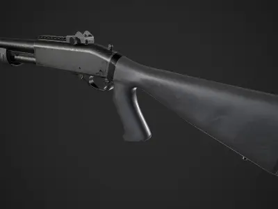 870 MCS Shotgun Low-poly 3D model