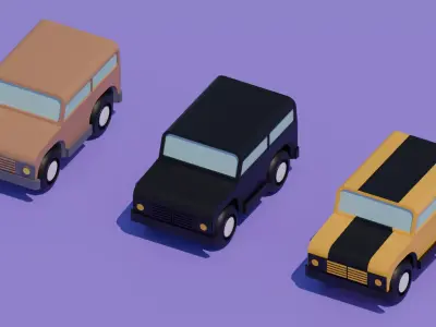 Vehicle Pack - Low Poly Game Ready Models Low-poly 3D model