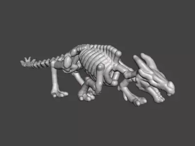 6MM KRAYT DRAGON SKELETON MINIATURE MODEL SCIFI OR FANTASY GAMES 3D print model