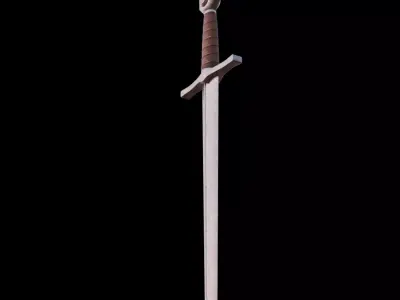 Medieval Sword 3D Model Low-poly 3D model get