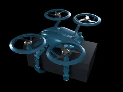 Drone dji phantom quadcopter 3D model