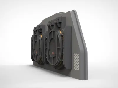 sci fi hatch 2 3D model
