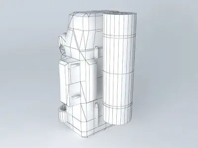 Backpack plastic container 3D model