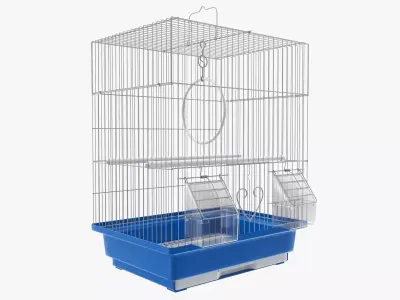 Flat top bird cage 3D model