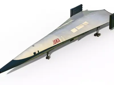 Supersonic VTOL airliner Griffith 3D model