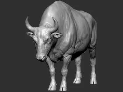 Bizon Bison bison most VFX Zbrush Sculpture Digitale 3D model