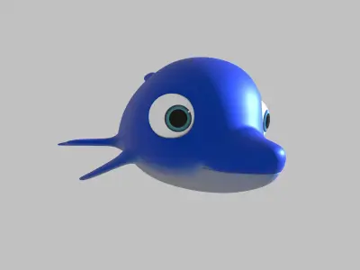 Dolphin Cartoon 3d 3D model
