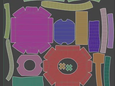 2K PBR Textured Inductor Low-poly 3D model