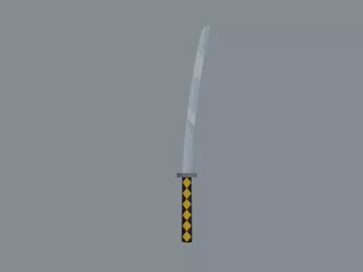 Samurai Jack Sword Low-poly 3D model