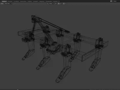 7 Tine Chisel 3D model
