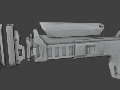 Kinetic Scar Adaptable Stock Low-poly 3D model