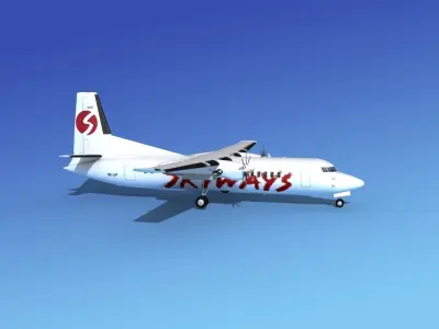Fokker 50 Skyways 3D model