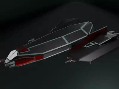 Starship spaceship 3D model