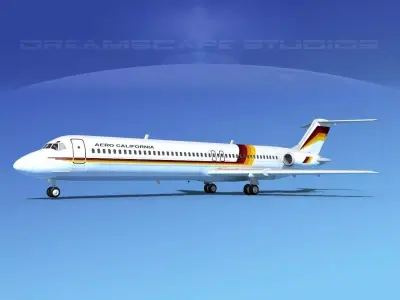Douglas DC-9-50 Aero California 3D model