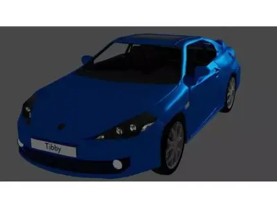 Hyundai Tiburon Coupe Car 2007-2009 Free 3D model