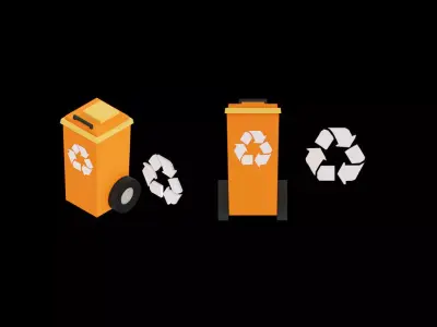 Recycle Bin Recycle Icon Free low-poly 3D model Free low-poly 3D model