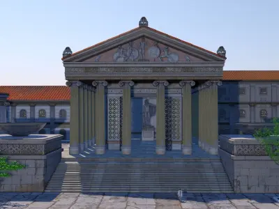 Classic romanic city 3D model