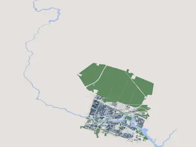 Part Of Bydgoszcz City Poland 3D model