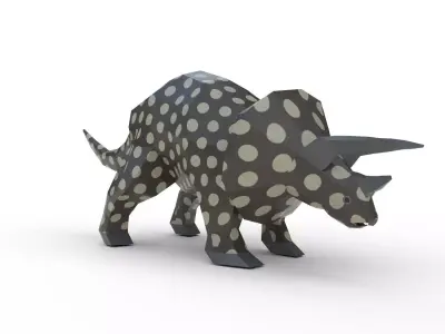 Dinosaur Triceratops - 02 Low-poly 3D model