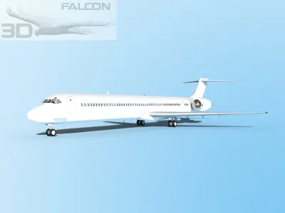 Falcon3D MD-80 Unmarked 3 3D model