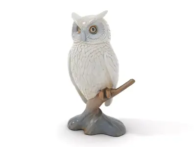 Snowy Owl Sculpture Model Pack Low-poly 3D model