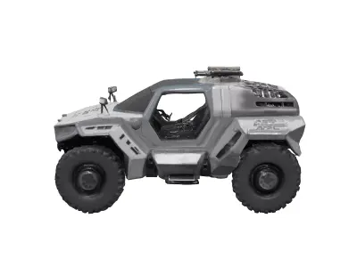 scifi armor apc 3D model