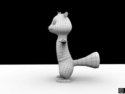3D Stylized Squirrel Free low-poly 3D model