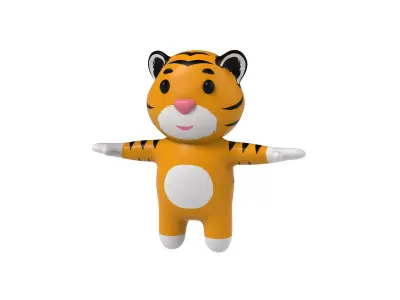 Character v001 Tiger Low-poly 3D model