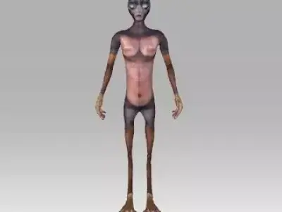 Gumonoid female alien 3D model