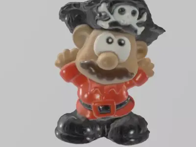Pirate toy with hat 3D print model
