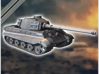 Panzer VI Tiger II Henschel - Germany Eastern Western Front Norm 3D print model