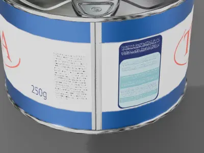 Realistic 3D Tuna Can Model Free low-poly 3D model