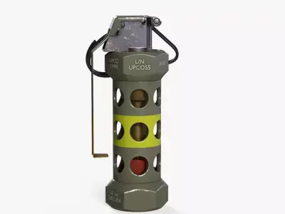 Stun Grenade green Low-poly 3D model