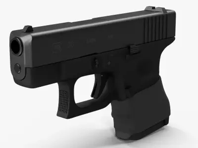 Glock 26 Handle Low-poly 3D model