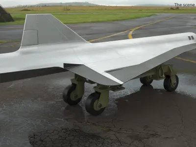Strategic Recon Drone on Transport Cart 3D model