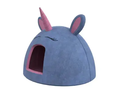 Unicorn Meow Hut Cat Hut Cat Tent Cozy Blue 3D model
