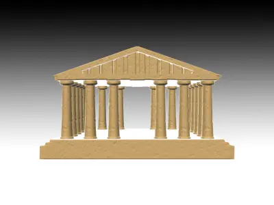 Aquarium Ornaments greek temple 3D print model