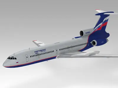 Tu-154 aeroflot 3D model