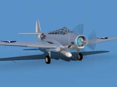 Douglas TBD-1 Devestator V09 3D model