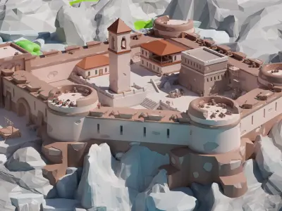 Pirates Low-poly 3D model