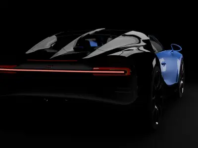 Bugatti Chiron Free low-poly 3D model