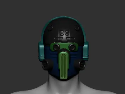 helmet high poly sculpt 3d printable  3D model 186