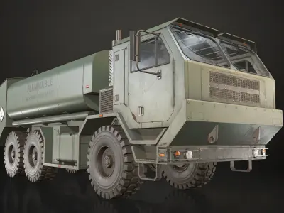 Military Truck V1 - Tanker Low-poly 3D model
