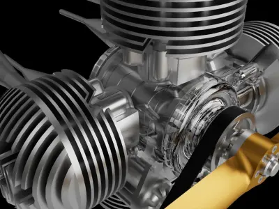 Aerospace engine  X-Engine 3D model