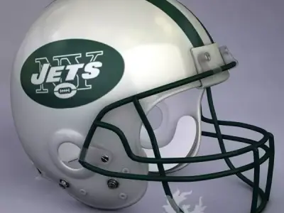 New York Jets official game helmet 3D model