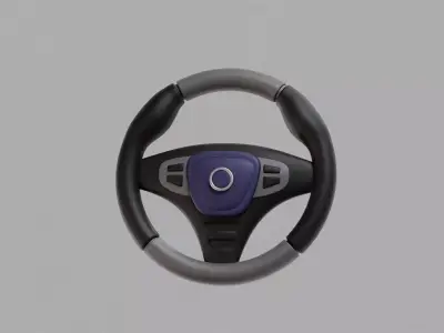 Steering Wheel Low-poly 3D model buy