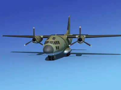 Alenia C-27A Unmarked Camo 3D model