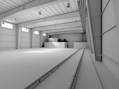 Factory Warehouse 2 Low-poly 3D model